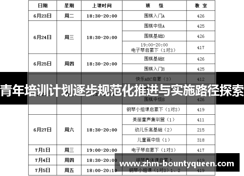 青年培训计划逐步规范化推进与实施路径探索 青年培训计划逐步规范化推进与实施路径探索