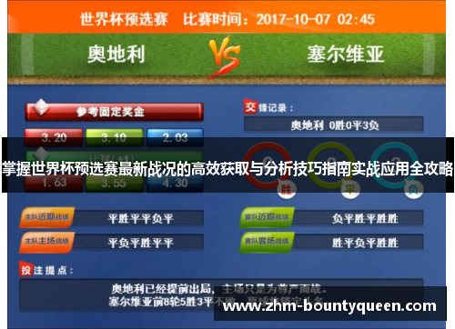 掌握世界杯预选赛最新战况的高效获取与分析技巧指南实战应用全攻略
